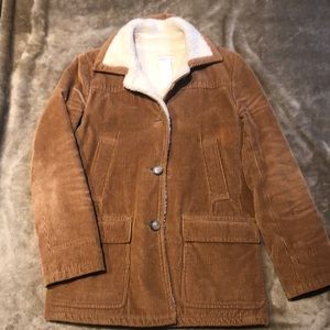 Corduroy fleece coat